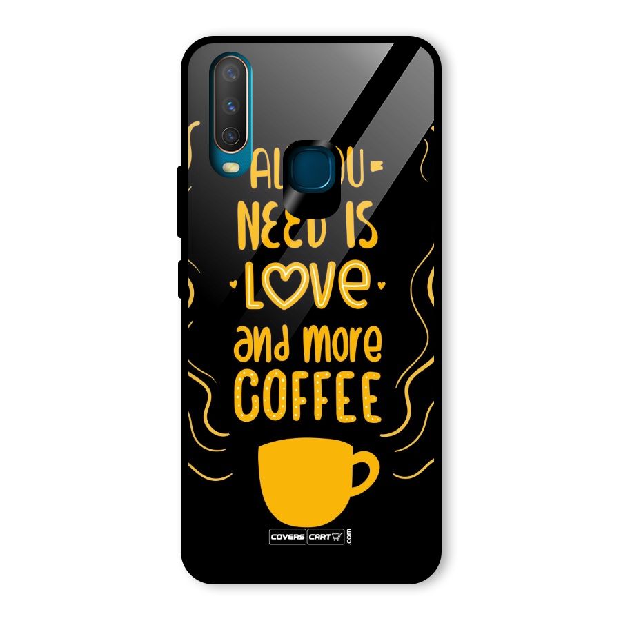 Love and More Coffee Glass Back Case for Vivo Y15