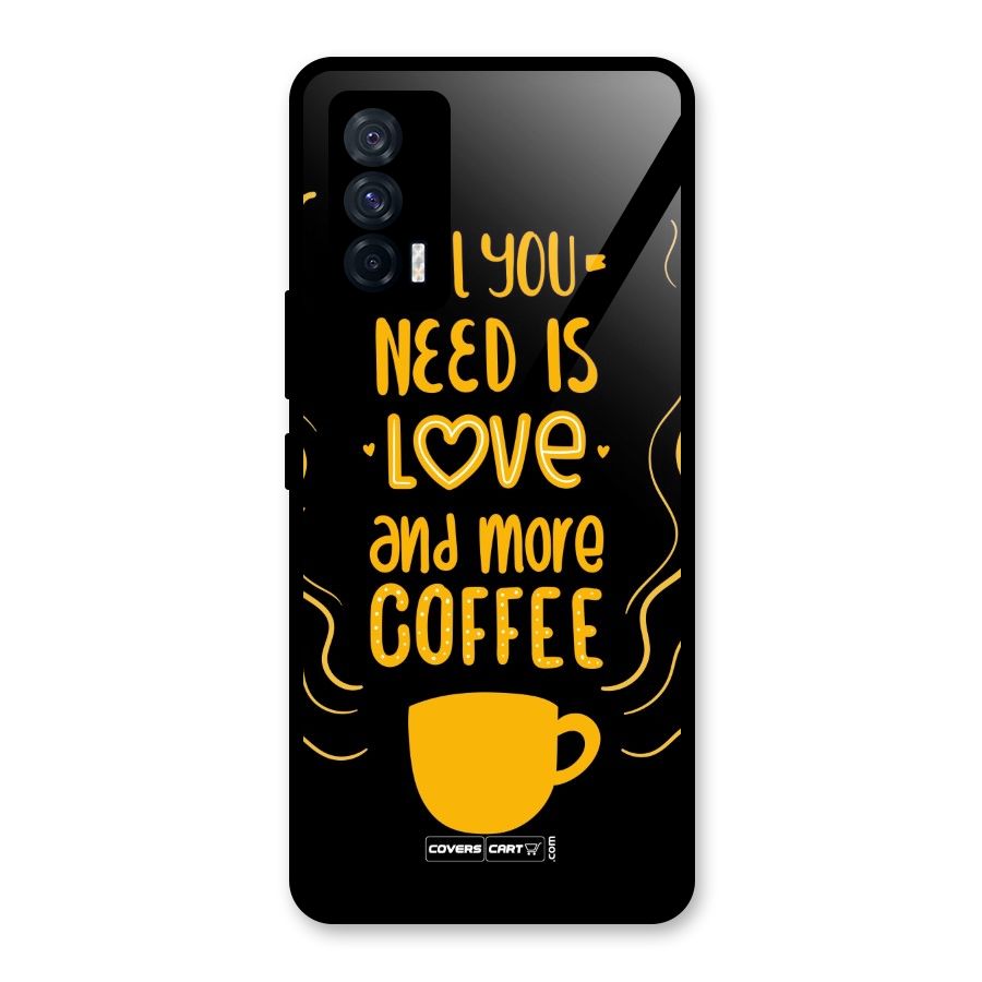 Love and More Coffee Glass Back Case for Vivo iQOO 7 5G