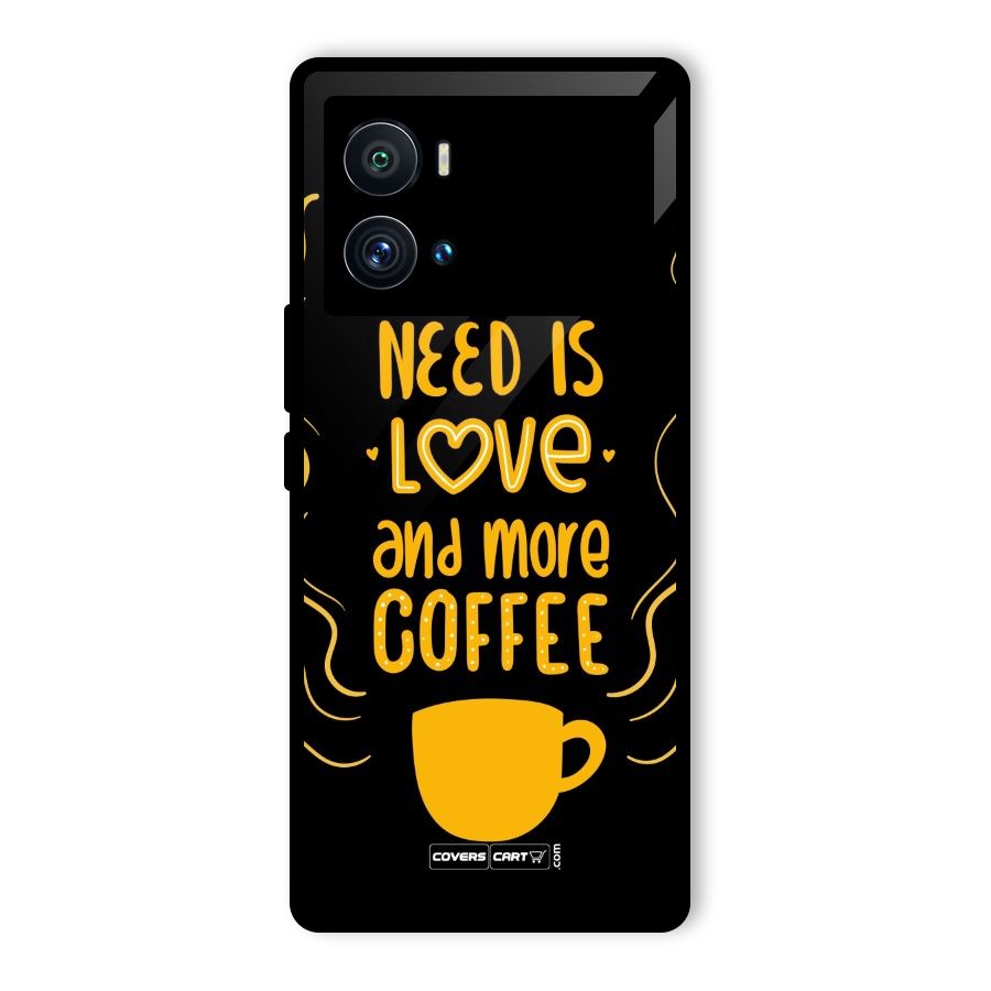 Love and More Coffee Glass Back Case for Vivo iQOO 9 Pro