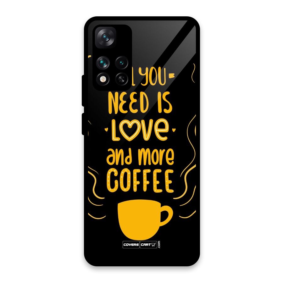Love and More Coffee Glass Back Case for Xiaomi 11i 5G