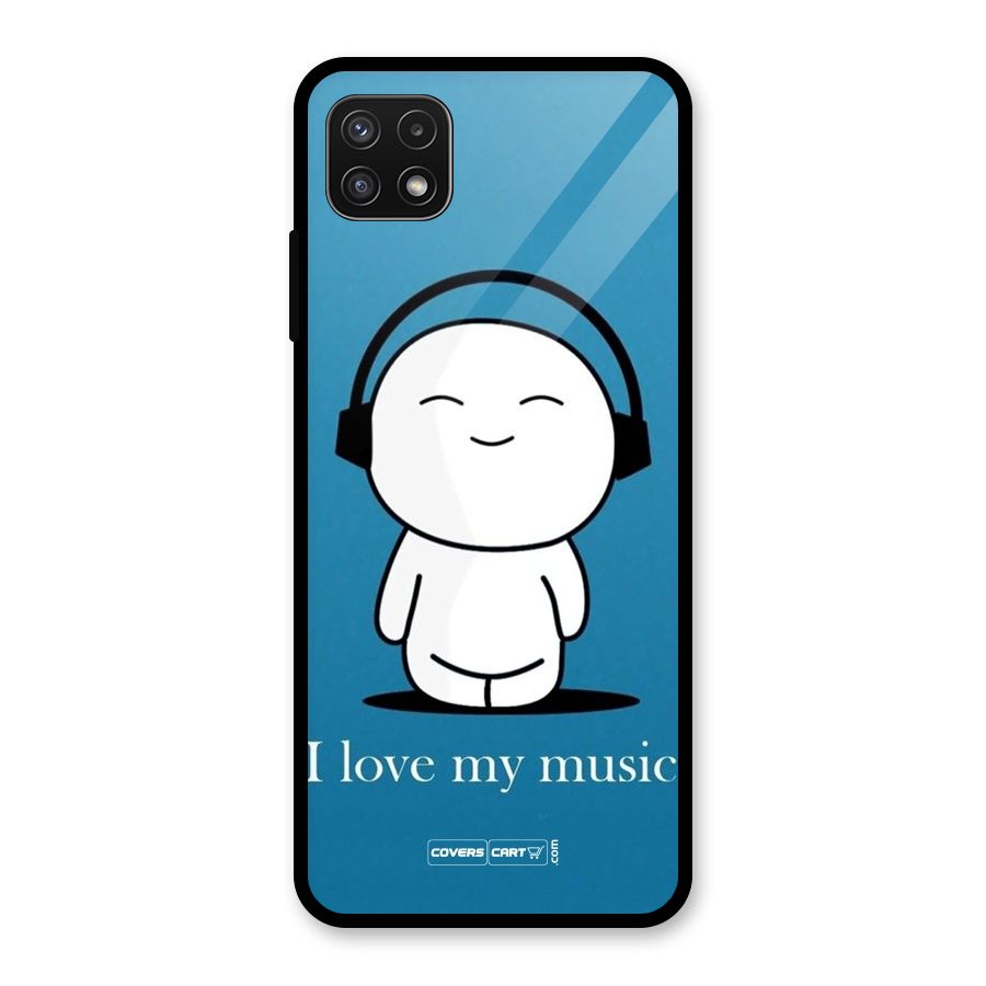 Love for Music Glass Back Case for Galaxy A22 5G