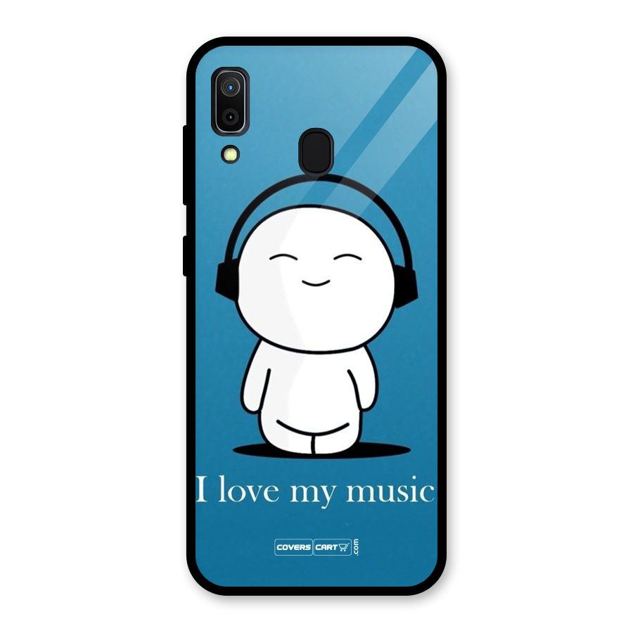 Love for Music Glass Back Case for Galaxy A30