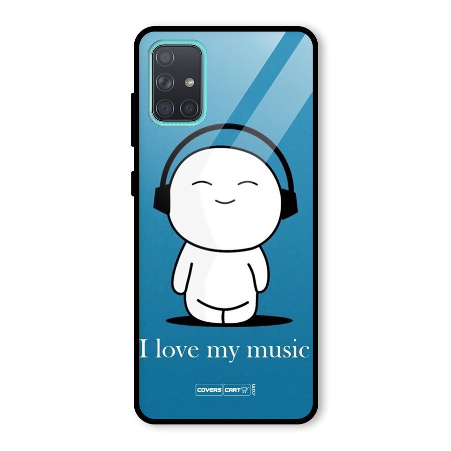 Love for Music Glass Back Case for Galaxy A71