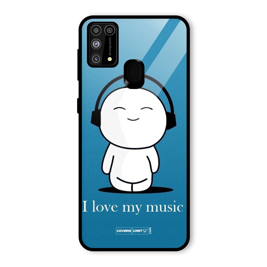 Love for Music Glass Back Case for Galaxy F41