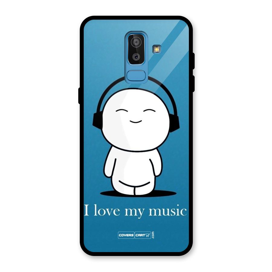 Love for Music Glass Back Case for Galaxy J8