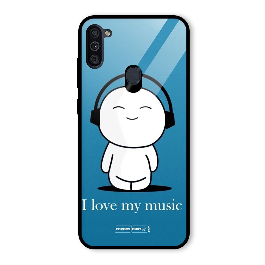 Love for Music Glass Back Case for Galaxy M11