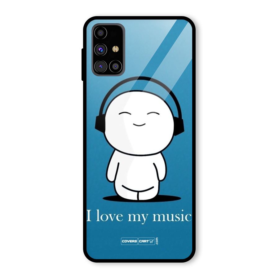 Love for Music Glass Back Case for Galaxy M31s