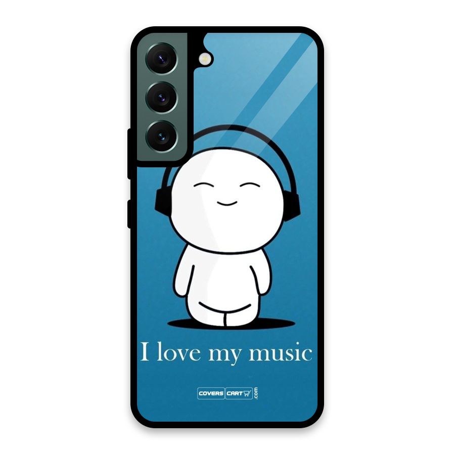 Love for Music Glass Back Case for Galaxy S22 5G