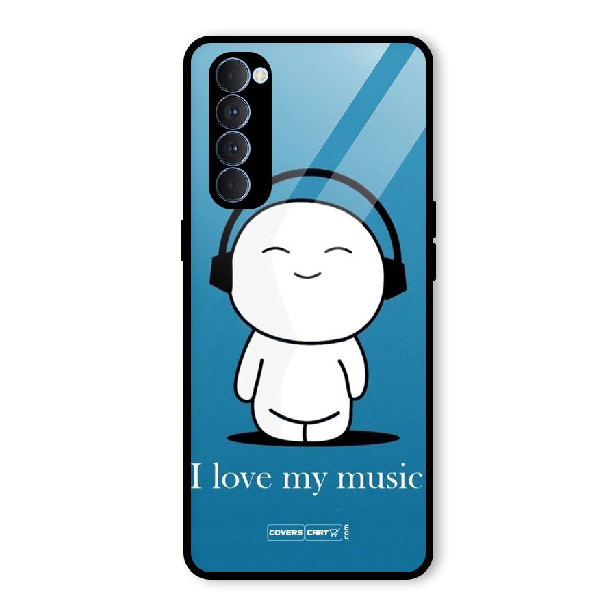 Love for Music Glass Back Case for Oppo Reno4 Pro