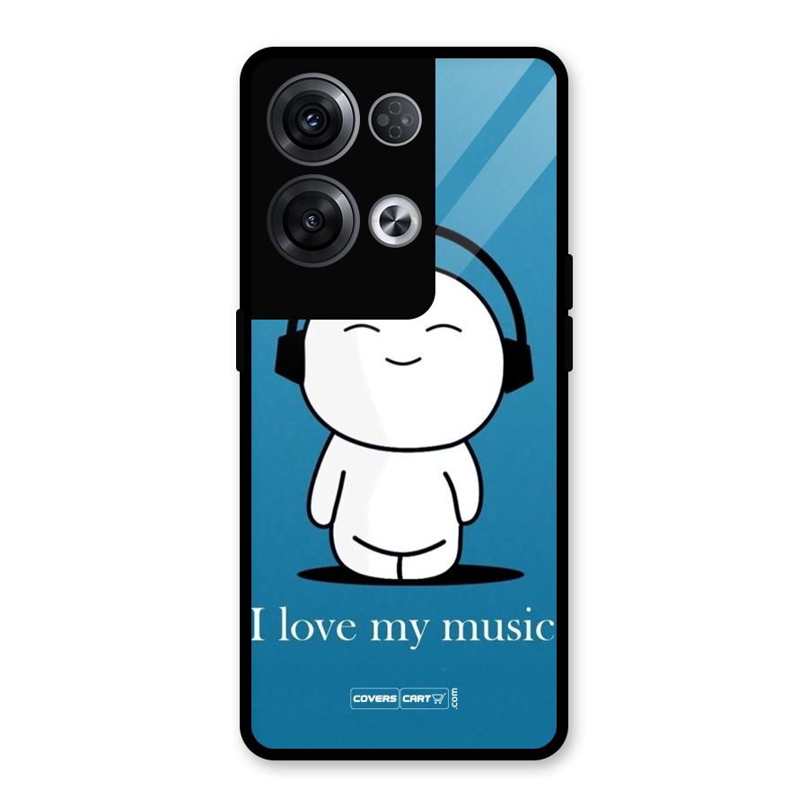 Love for Music Glass Back Case for Oppo Reno8 Pro 5G