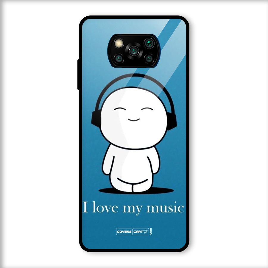 Love for Music Glass Back Case for Poco X3