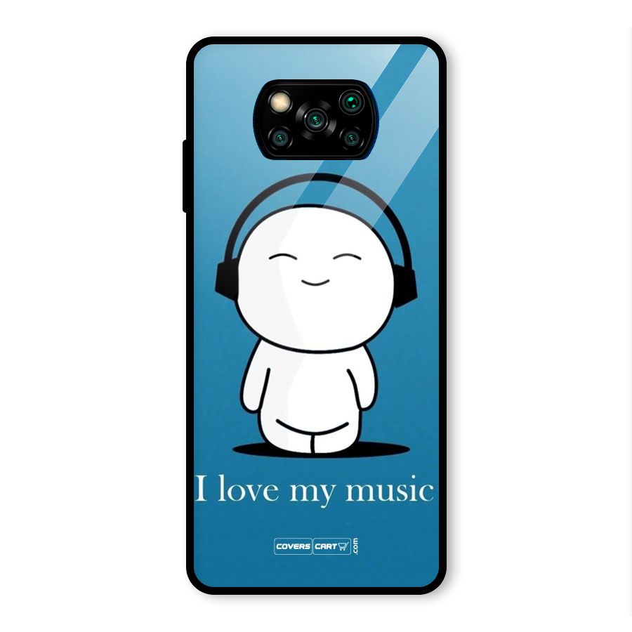 Love for Music Glass Back Case for Poco X3 Pro
