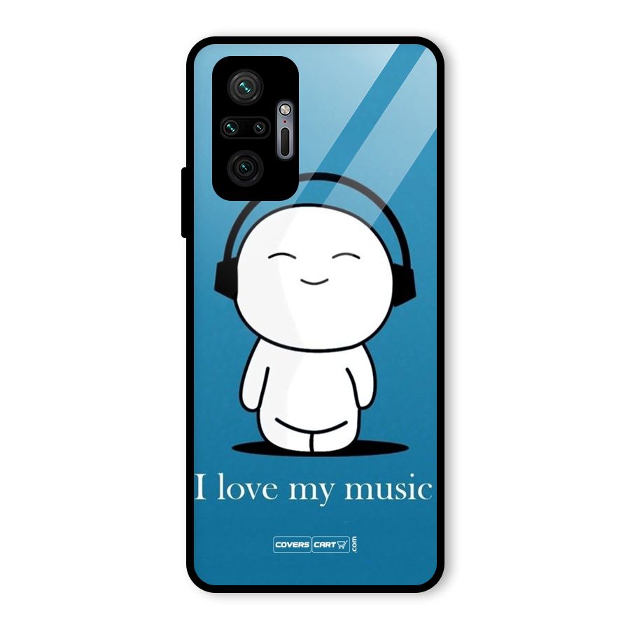 Love for Music Glass Back Case for Redmi Note 10 Pro Max