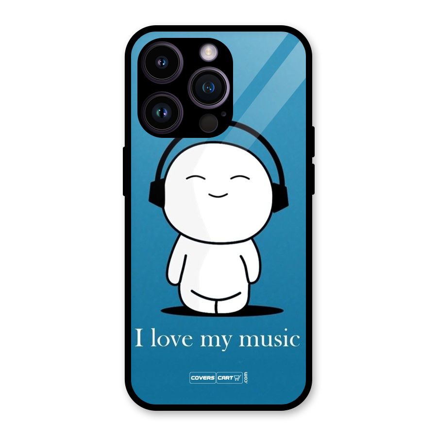 Love for Music Glass Back Case for iPhone 14 Pro