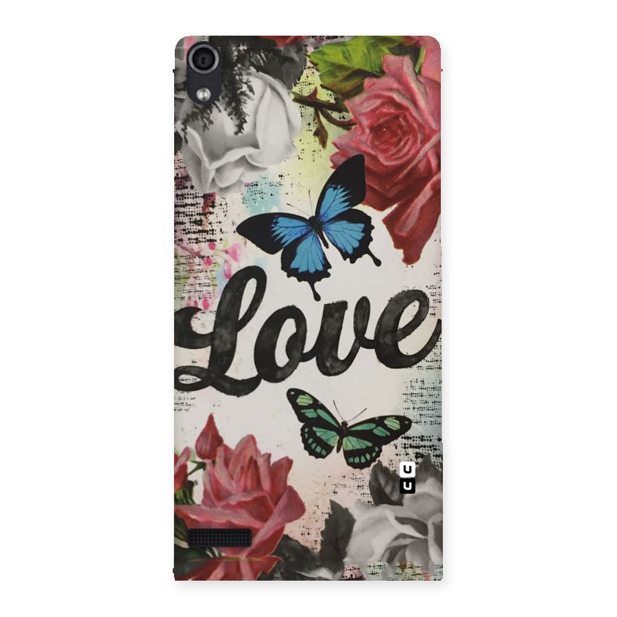 Lovely Butterfly Love Back Case for Ascend P6