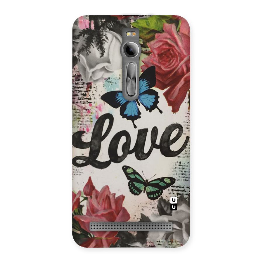 Lovely Butterfly Love Back Case for Asus Zenfone 2