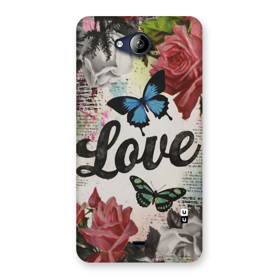 Lovely Butterfly Love Back Case for Canvas Play Q355