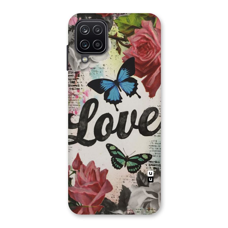 Lovely Butterfly Love Back Case for Galaxy A12