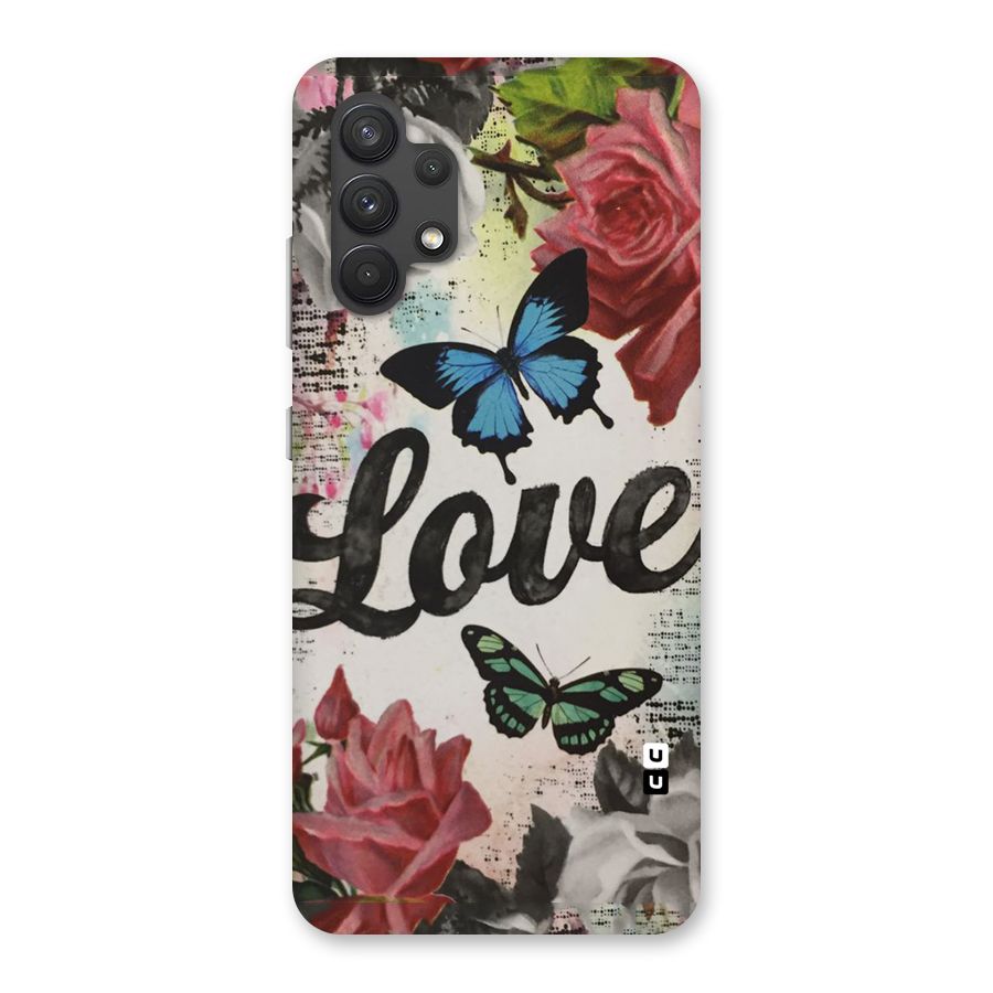 Lovely Butterfly Love Back Case for Galaxy A32