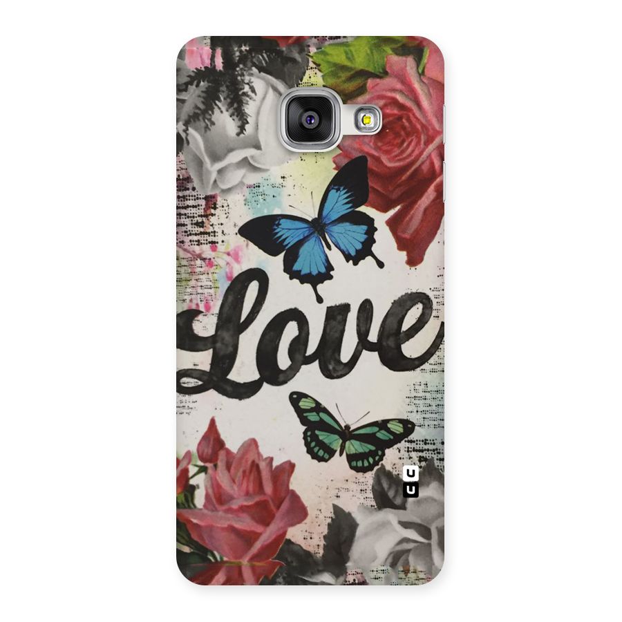Lovely Butterfly Love Back Case for Galaxy A3 2016