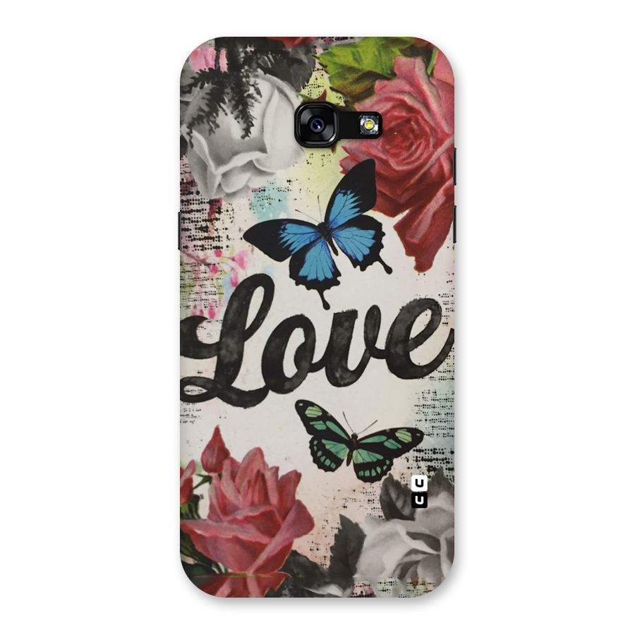 Lovely Butterfly Love Back Case for Galaxy A5 2017