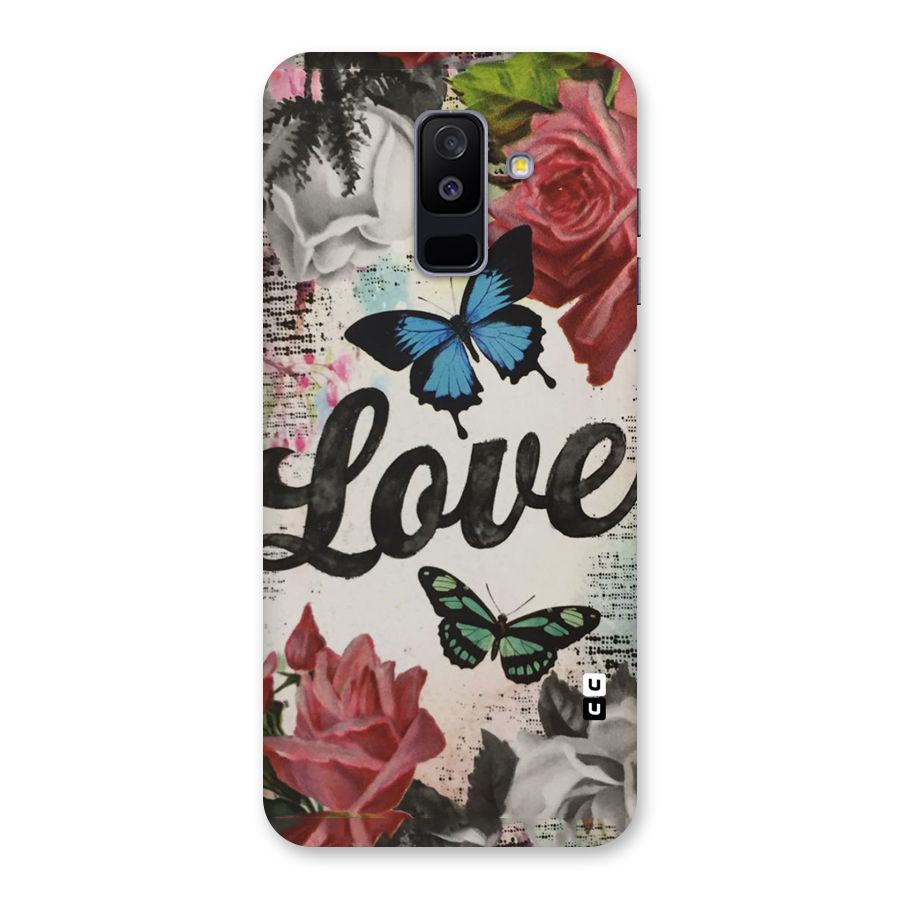 Lovely Butterfly Love Back Case for Galaxy A6 Plus