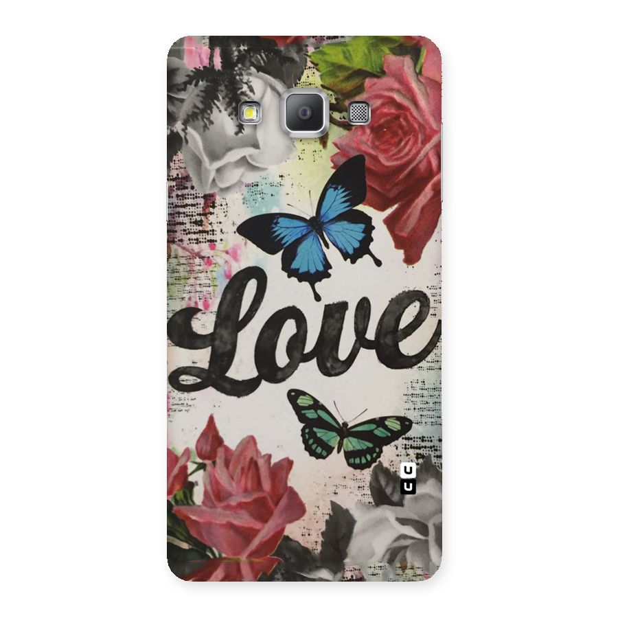 Lovely Butterfly Love Back Case for Galaxy A7