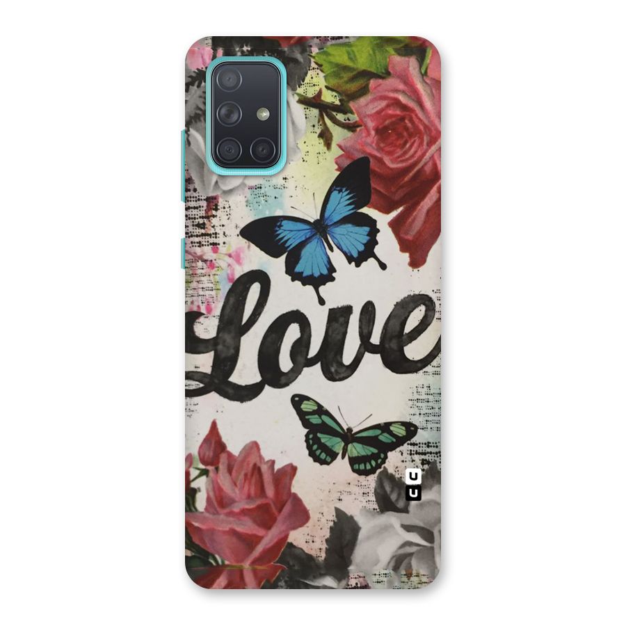 Lovely Butterfly Love Back Case for Galaxy A71