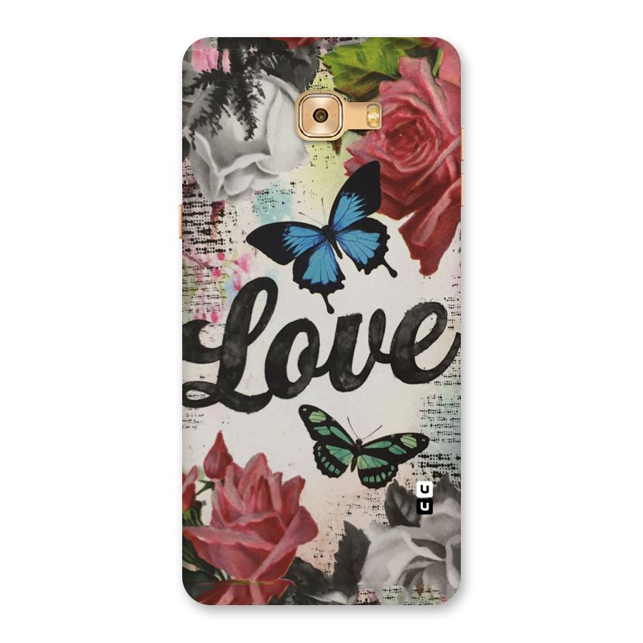 Lovely Butterfly Love Back Case for Galaxy C9 Pro