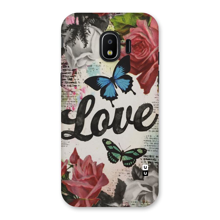 Lovely Butterfly Love Back Case for Galaxy J2 Pro 2018