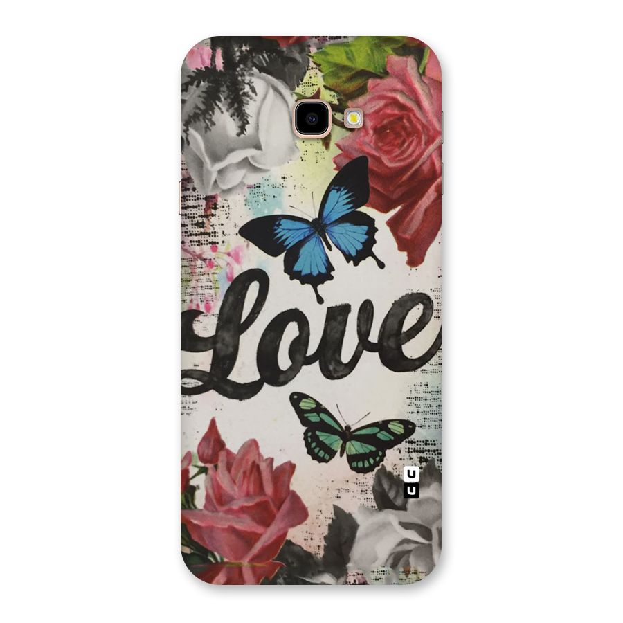 Lovely Butterfly Love Back Case for Galaxy J4 Plus