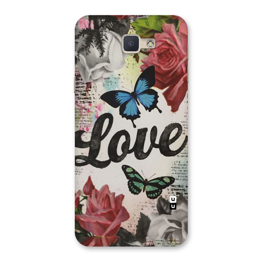 Lovely Butterfly Love Back Case for Galaxy J5 Prime