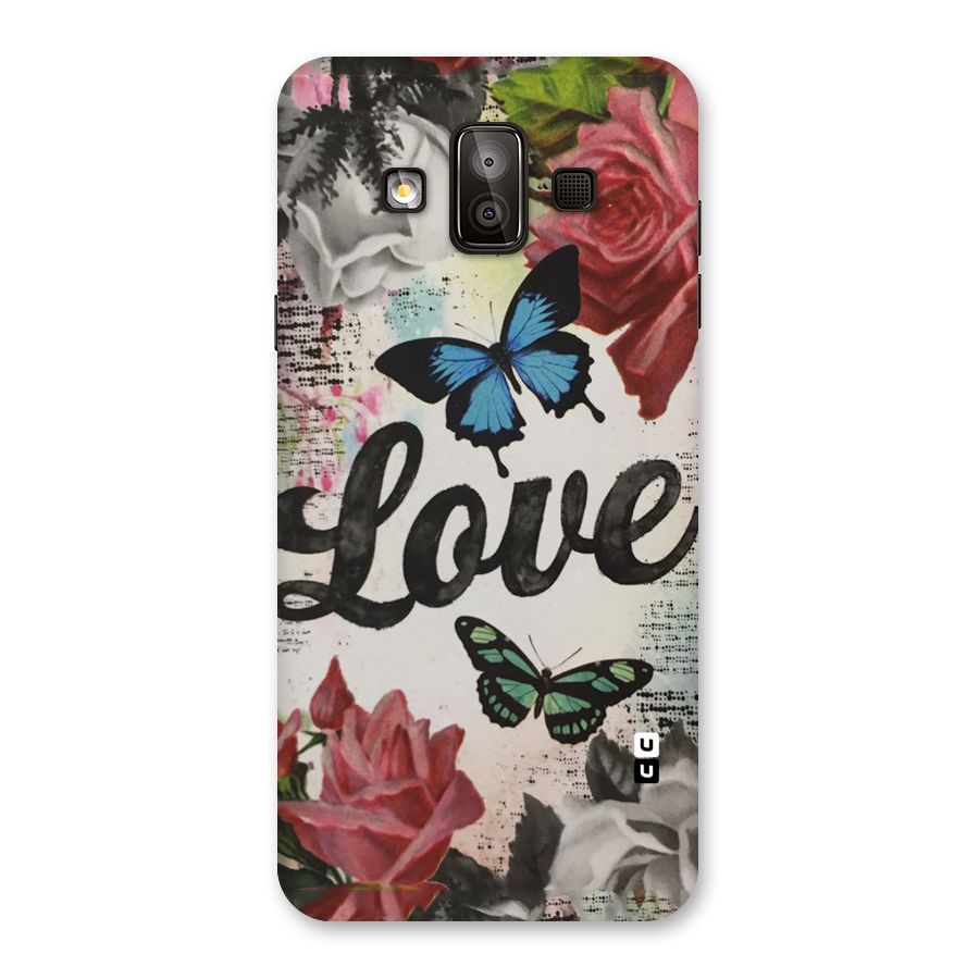 Lovely Butterfly Love Back Case for Galaxy J7 Duo