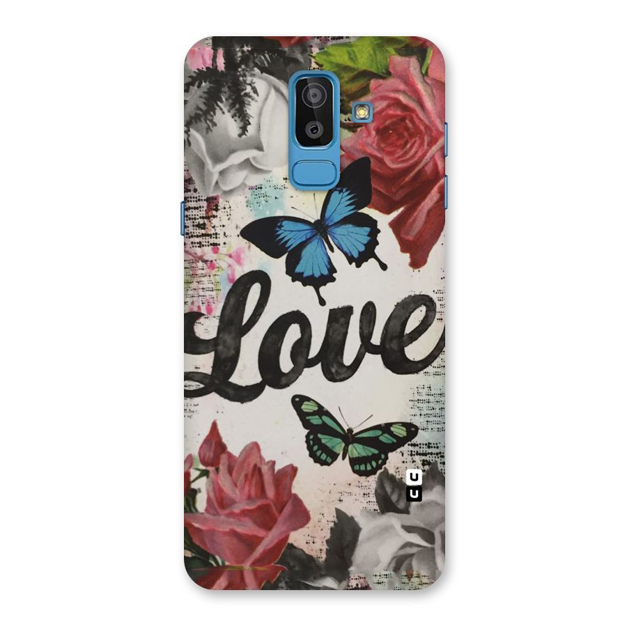 Lovely Butterfly Love Back Case for Galaxy J8
