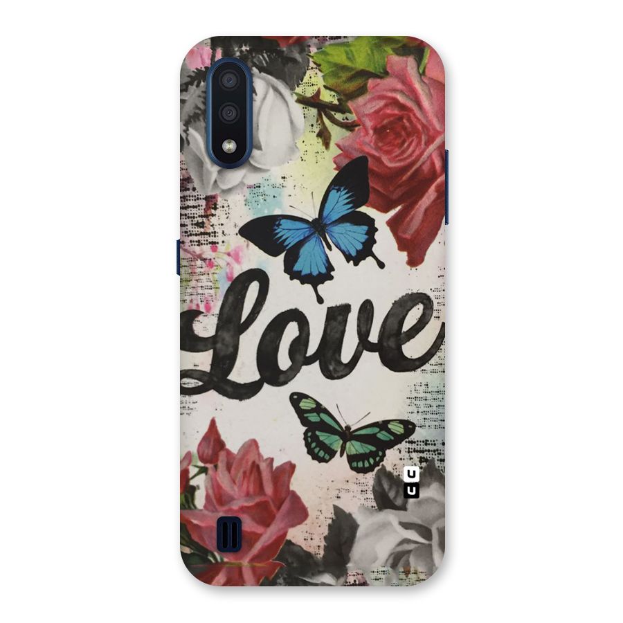 Lovely Butterfly Love Back Case for Galaxy M01