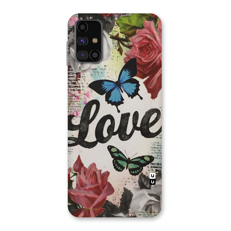 Lovely Butterfly Love Back Case for Galaxy M31s