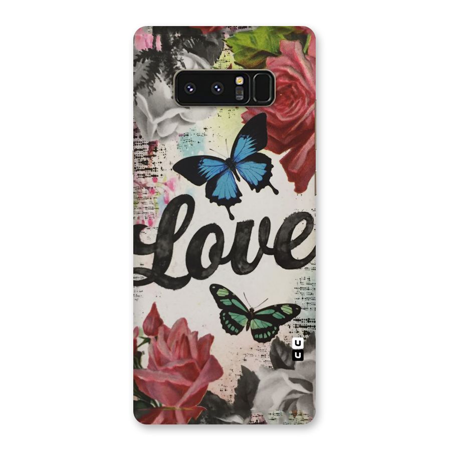 Lovely Butterfly Love Back Case for Galaxy Note 8