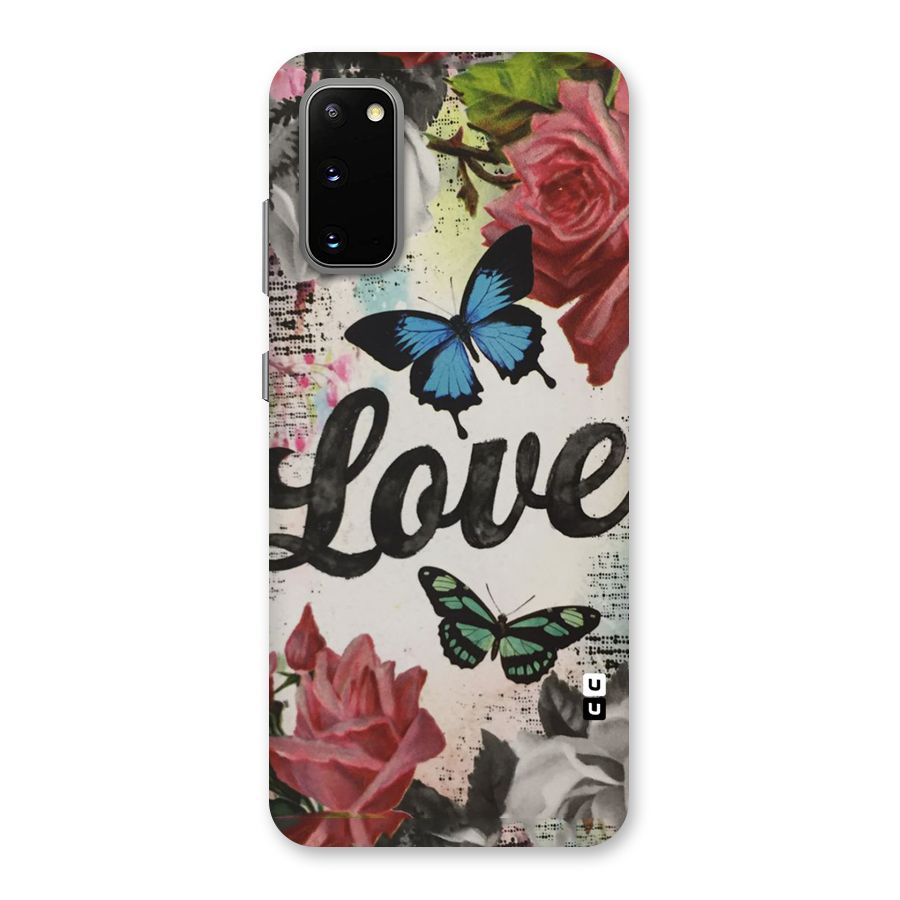 Lovely Butterfly Love Back Case for Galaxy S20