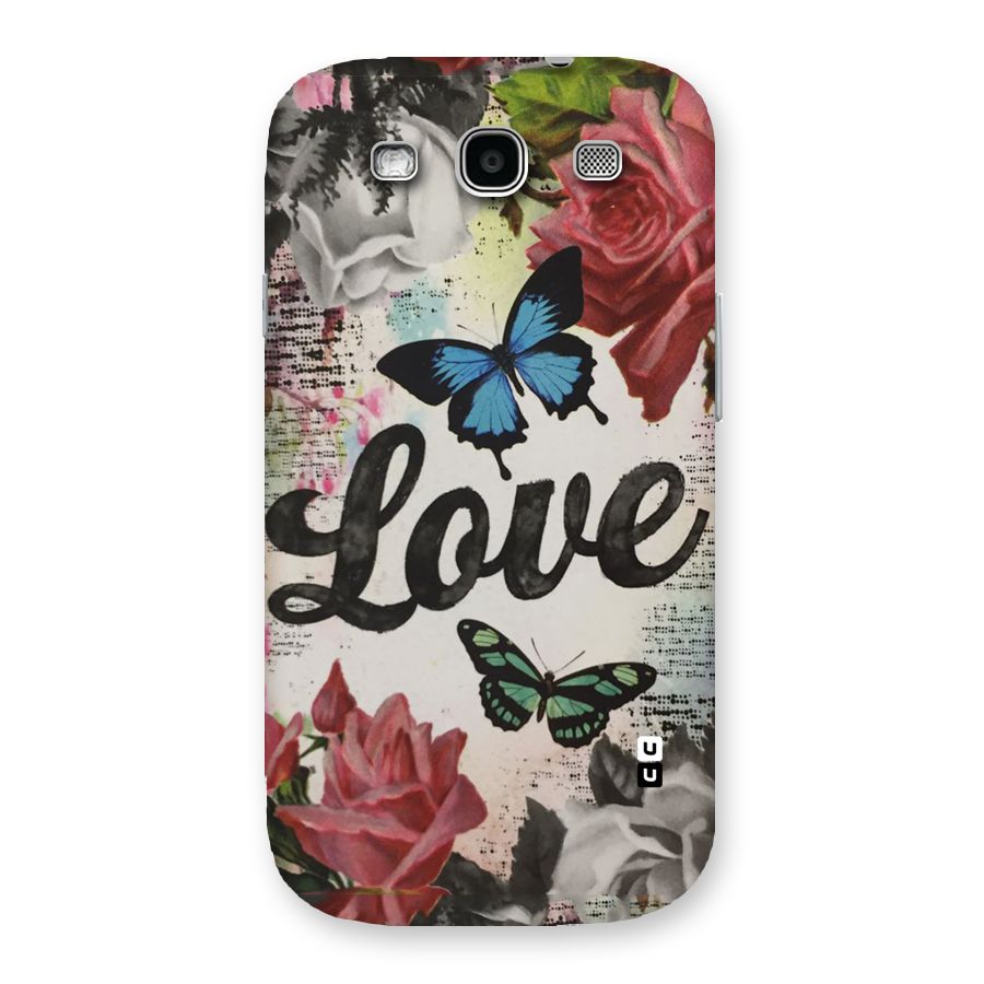 Lovely Butterfly Love Back Case for Galaxy S3