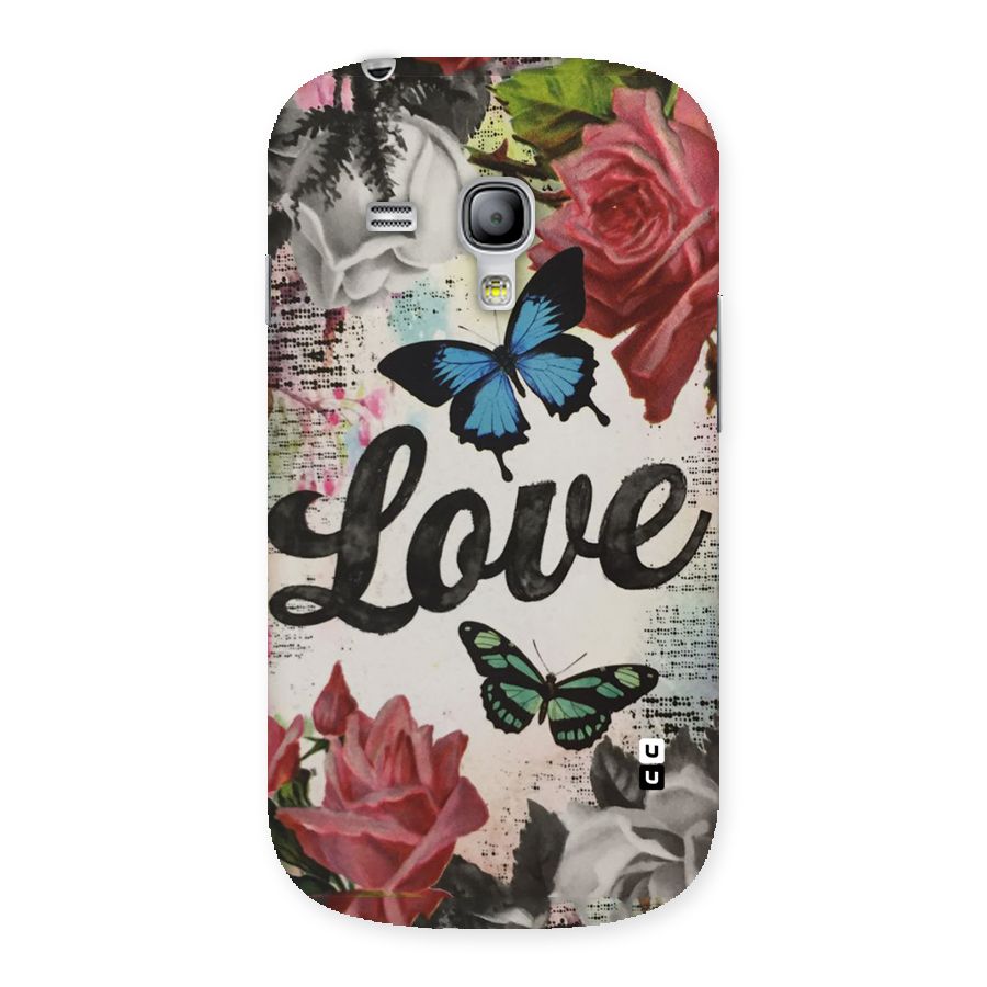 Lovely Butterfly Love Back Case for Galaxy S3 Mini