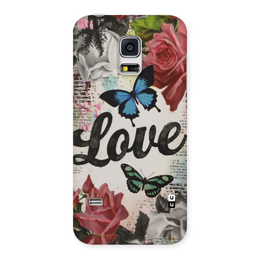 Lovely Butterfly Love Back Case for Galaxy S5 Mini
