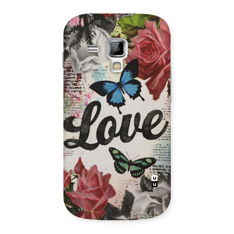 Lovely Butterfly Love Back Case for Galaxy S Duos