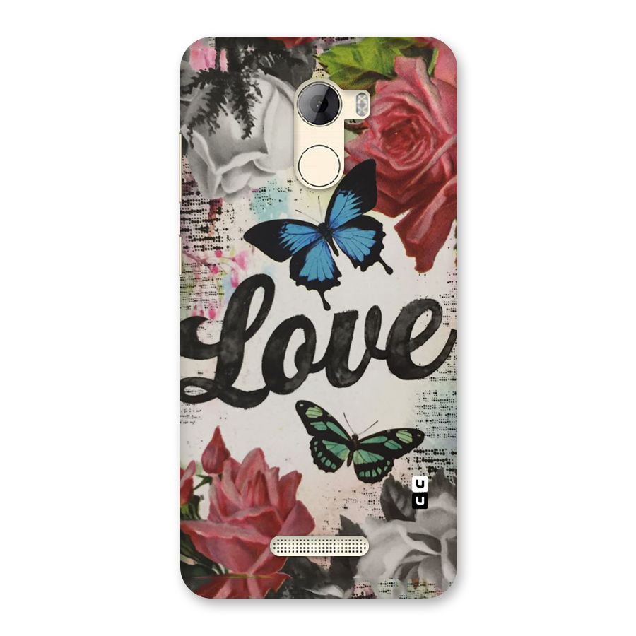 Lovely Butterfly Love Back Case for Gionee A1 LIte
