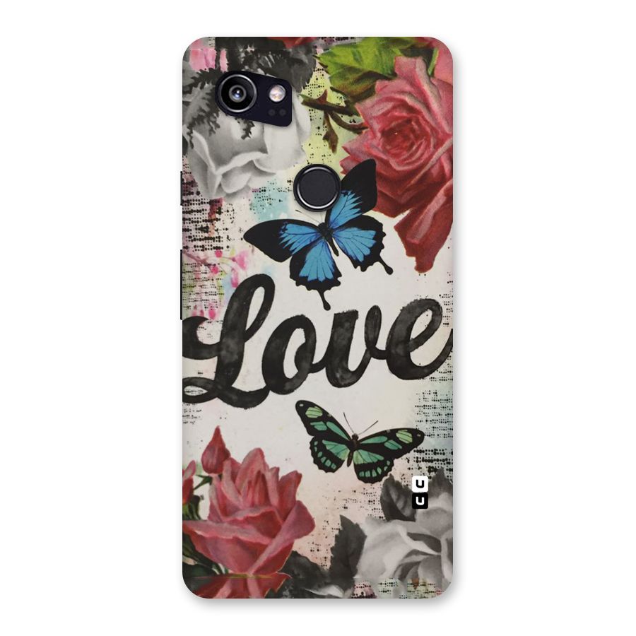Lovely Butterfly Love Back Case for Google Pixel 2 XL