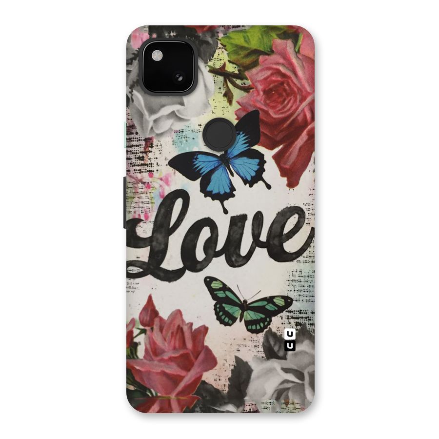 Lovely Butterfly Love Back Case for Google Pixel 4a