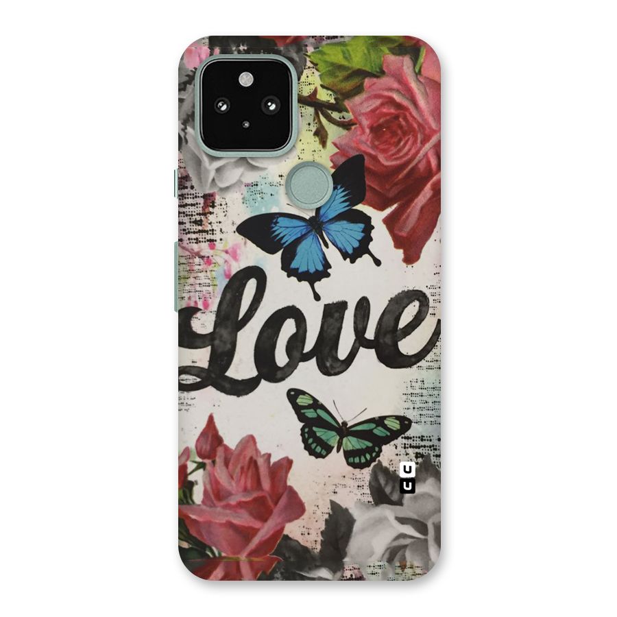 Lovely Butterfly Love Back Case for Google Pixel 5