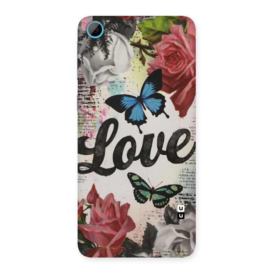 Lovely Butterfly Love Back Case for HTC Desire 826