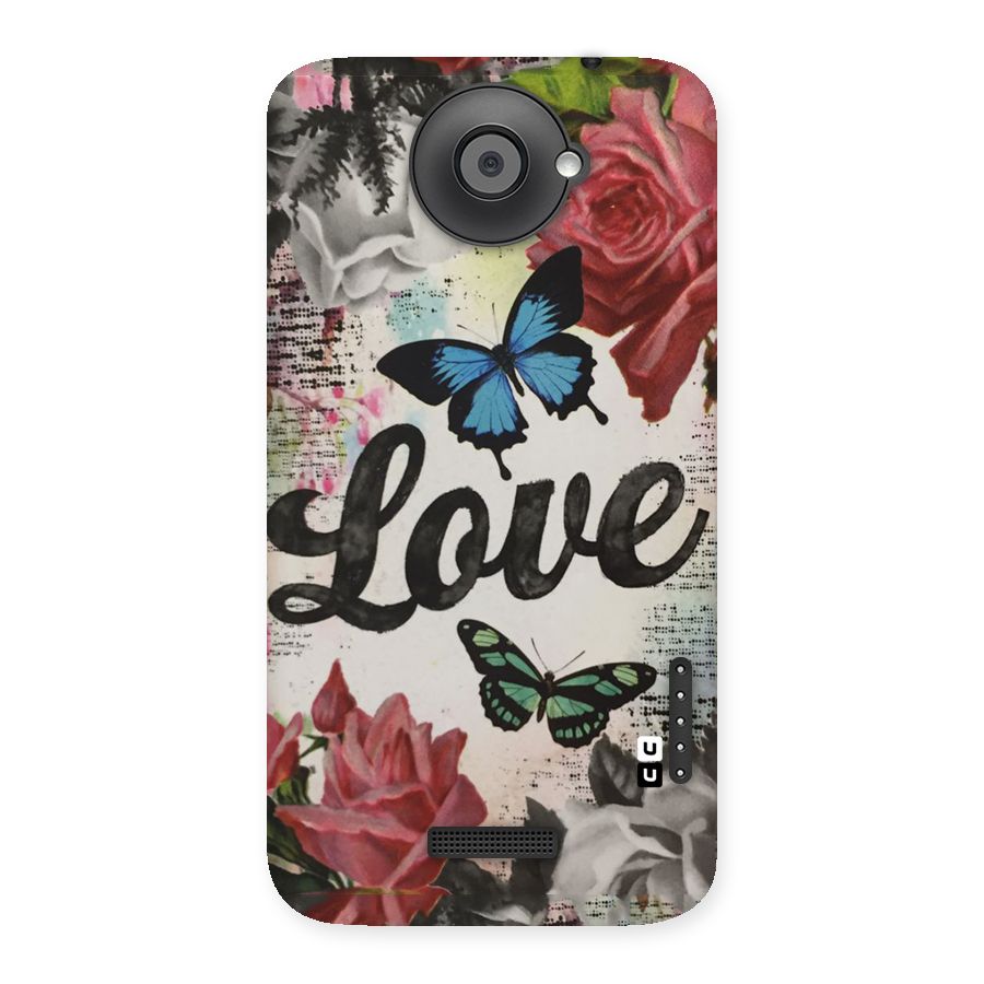 Lovely Butterfly Love Back Case for HTC One X
