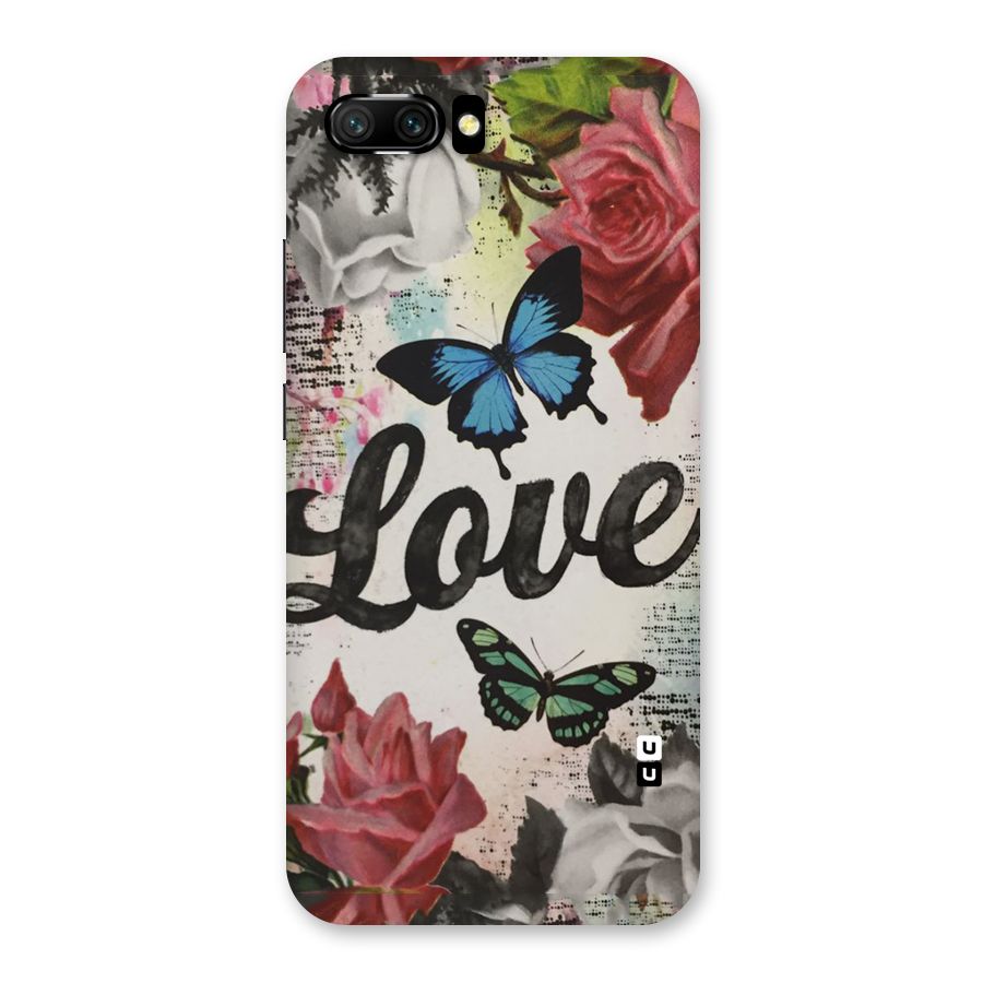 Lovely Butterfly Love Back Case for Honor 10