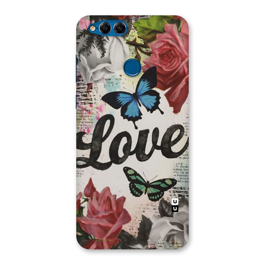 Lovely Butterfly Love Back Case for Honor 7X